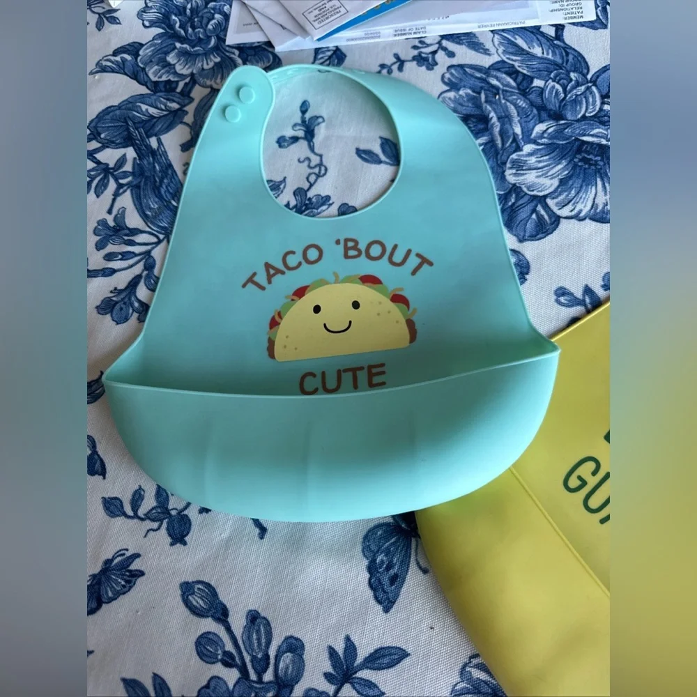 HB silicone baby bibs set of 3